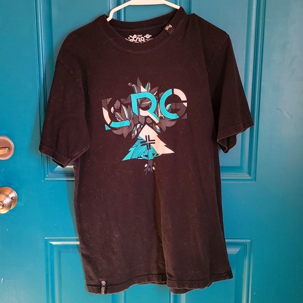 LRG Shirt. Black and Teal. Size M
